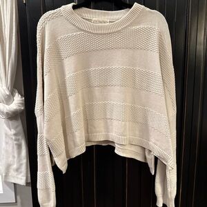 Together size small cropped 100% cotton Women's Ivory Textured Sweater